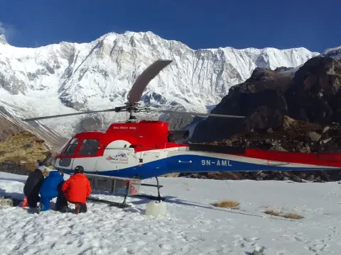 Annapurna Base Camp Heli Return Trek